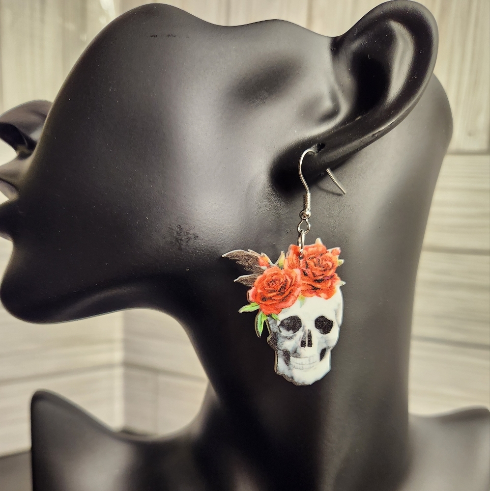 Spooky Skull Novelty Earrings